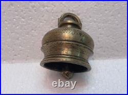 19c Vintage Rare Handmade Unique Domb Shape Heavy Bronze Bell With Good Sound
