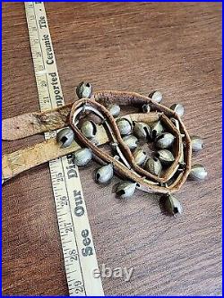 20 Antique Brass Graduated Sleigh Bells on Leather Belt