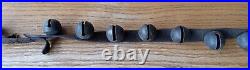 20 Vintage Brass Christmas Sleigh Bells Leather Horse Belt Antique 5ft Plus