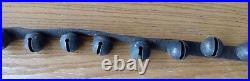 20 Vintage Brass Christmas Sleigh Bells Leather Horse Belt Antique 5ft Plus