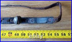 20 Vintage Brass Christmas Sleigh Bells Leather Horse Belt Antique 5ft Plus