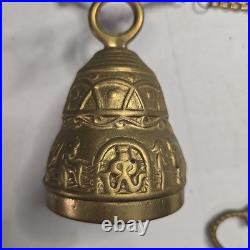 20th Century Antique Brass Monastery/Door Bell With Chain