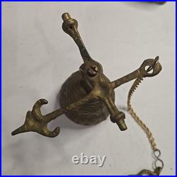 20th Century Antique Brass Monastery/Door Bell With Chain