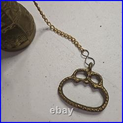 20th Century Antique Brass Monastery/Door Bell With Chain