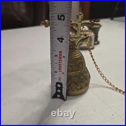 20th Century Antique Brass Monastery/Door Bell With Chain