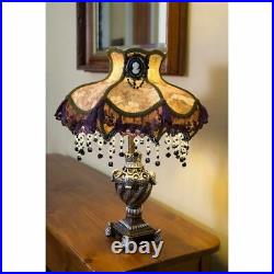 22in Tall Laced Jewel Victorian Style Table Lamp Home Decor