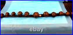 27 Premium Graduated Brass Sleigh Bells & 7ft 6in Black Leather Strap Harness