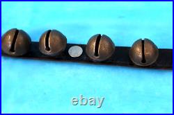 27 Premium Graduated Brass Sleigh Bells & 7ft 6in Black Leather Strap Harness