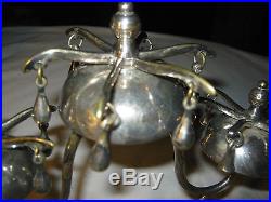 2 Antique Country Primitive USA Equestrian Horse Brass Chrome Chime Sleighbells