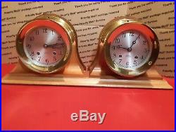 2 Chelsea ships bell clocks. One from Marshall field and Co. 1978 and 1980