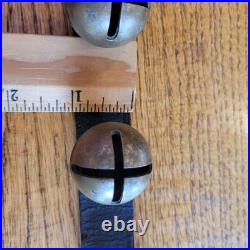 30 Brass Sleigh Bells 1¼ On 90 Genuine Leather Strap Buckle Horse Jingle Bells