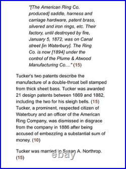 30 Brass Tucker Bells On An Original 76 Long 1 1/4 Wide Strap. Nice Condition