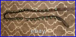 32 Brass Antique Sleigh Bells Jingle Bells on 82 Leather Strap with Great Sound