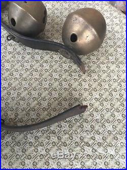 33 Antique 19th Century Hb Brass Sleigh Bells Sounds Great