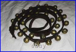 34 Brass Horse Sleigh Bells Pat May 14 1879 91 Leather Strap withBuckle