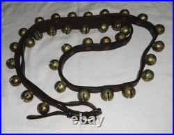 34 Brass Horse Sleigh Bells Pat May 14 1879 91 Leather Strap withBuckle