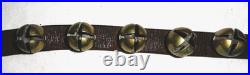 34 Brass Horse Sleigh Bells Pat May 14 1879 91 Leather Strap withBuckle