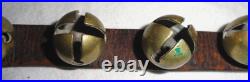 34 Brass Horse Sleigh Bells Pat May 14 1879 91 Leather Strap withBuckle
