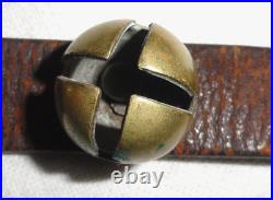 34 Brass Horse Sleigh Bells Pat May 14 1879 91 Leather Strap withBuckle