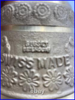 3 1/2 Vintage Swiss Brass Cow Bell Gusset Uetendorf A