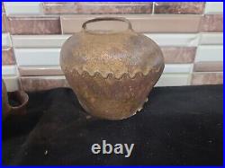 3 Vintage Antique Brass Metal Metal Cow Bell large is 6x7.5 no insides