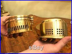 3 Vintage Ship Brass Marine Danbar Ships Bell Clock Barometer Hygrometer