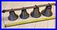 4 Antique brass Sleigh Bells on a 16 iron bar. Horse / Carriage