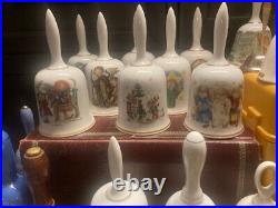 50 Lot Vintage Bell Metal Glass Ceramic Porcelain Viking Hummel Currier Ives MCM