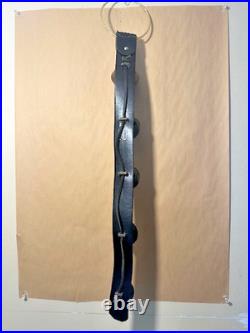 5 Antique Brass Sleigh Bells on 17 Leather Belt Strap, 5 Bells #5, #6, #7, #8, #9