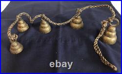 5 Graduated Etched Brass Bells of Sarna 395 India