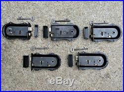 5 SETS of EDWARDIAN DOOR RIM LOCKS BRASS HANDLES KEEPS KEY letter box knob bell