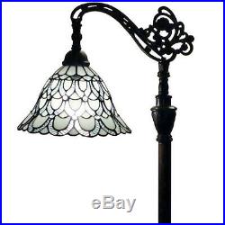 62 in. Tiffany Style Floor Lamp with Adjustable Shade by Amora Lighting