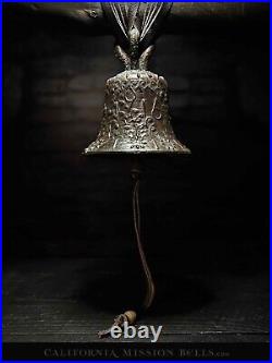 6 1/2 SPANISH COLONIAL BELL, Vtg Large Old Antique Bronze Mission Style Decor