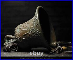 6 1/2 SPANISH COLONIAL BELL, Vtg Large Old Antique Bronze Mission Style Decor