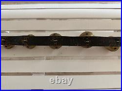 6' Antique Sleigh Harness With 15 Graduated Brass Bells, # 1 -#15. Great Condition