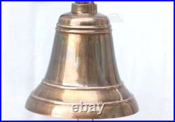 6 Solid Brass Bell Quality Marine Wall Mounted Ship Old Antique Finished Hangin