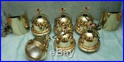 6 VTG Polished Brass/Gold Lightolier Bell Track Lights & 2 Matching Sconce 250W