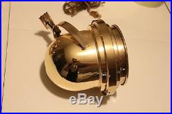 6 VTG Polished Brass/Gold Lightolier Bell Track Lights & 2 Matching Sconce 250W