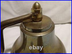 6 Vintage Nautical Antique Solid Brass Bell School Ship Farm Bar Pub Hanging