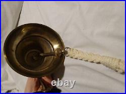 6 Vintage Nautical Antique Solid Brass Bell School Ship Farm Bar Pub Hanging