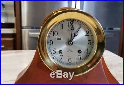 70% off. Chelsea ships bell clock. Tiffany, 4.5, S/N 819485, Moser cherry base