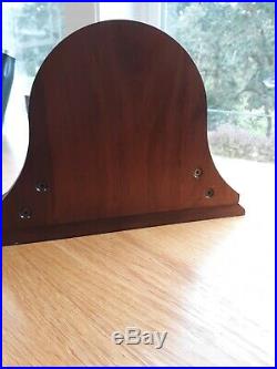 7 1/4 Chelsea Ships Bell Clock and Solid Mahogany Stand-New