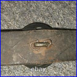 7 ANTIQUE GRADUATED BRASS SLEIGH Christmas Horse BELLS ON LEATHER STRAP 58