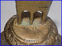 7 Antique Bronze Spanish Colonial Mission Bell 1881-XLNT Condition-7 Lbs