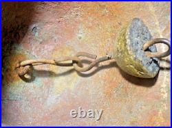 7 Antique Bronze Spanish Colonial Mission Bell 1881-XLNT Condition-7 Lbs