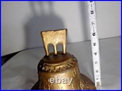 7 Antique Bronze Spanish Colonial Mission Bell 1881-XLNT Condition-7 Lbs