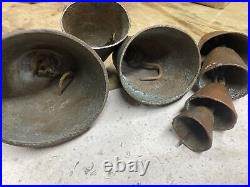 7 Nesting Bells? Deer Vintage Antique Metal Farm Animal 5.50 1.50 Brass