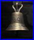 7 SPANISH COLONIAL JESUS BELL, Vtg Large Old Antique Bronze Metal Mission Style