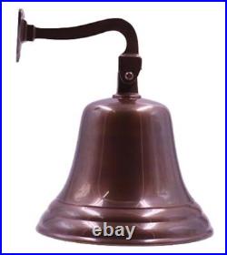 7inch Solid Brass Wall Mounted Ship Hanging Bell Antique Brass Bell for Recep