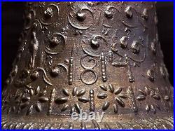 8 1/2 SPANISH COLONIAL BELL, Vtg Large Old Antique Bronze Metal Mission Style